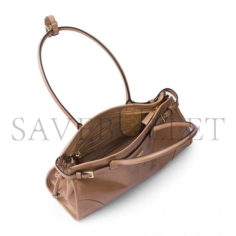 PRADA BONNIE MEDIUM LEATHER HANDBAG (32*15.5*12cm)